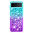 YB Quicksand Series-3 for Samsung Galaxy Z Flip4 5G Soft TPU Back Cover Gradient Quicksand Liquid Flowing Sparkle Shell Supply