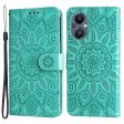 For Oppo Reno7 Z 5G   A96 5G   F21 Pro 5G   Reno7 Lite 5G   OnePlus Nord N20 5G PU Leather Phone Case Imprinted Sunflower Stand Magnetic Flip Wallet Cover with Strap Discount