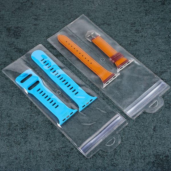 50Pcs   Pack Transparent Watch Self Seal Packing Bag Retailing Watch Storage Bag, Size: 21x8cm on Sale