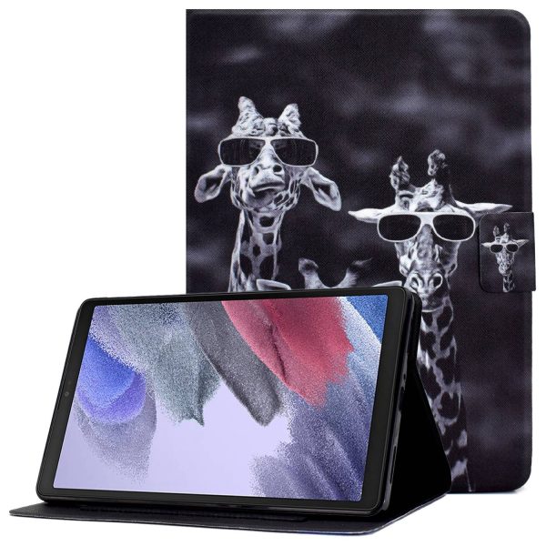 For Samsung Galaxy Tab A7 Lite 8.7-inch T220   T225 Card Slots Design Pattern Printing PU Leather Cover Tablet Shockproof Shell Case with Adjustable Stand Discount