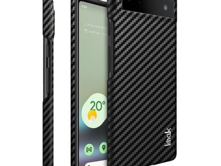 IMAK Ruiyi Series Carbon Fiber Texture Case for Google Pixel 6a, PU Leather Coated PC Anti-drop Phone Back Cover on Sale