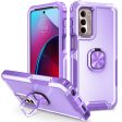 For Motorola Moto G Stylus 4G (2022)   G Stylus 5G (2022) PC + Silicone 3-in-1 Anti-drop Anti-scratch Case Rotatable Ring Kickstand Phone Cover Online Hot Sale