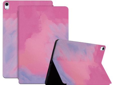 Watercolor Pattern Protective Cover for iPad Air (2020)   (2022), Shockproof PU Leather Tablet Case with Stand and Auto Wake     Sleep Sale