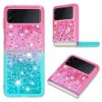 YB Quicksand Series-3 for Samsung Galaxy Z Flip4 5G Soft TPU Back Cover Gradient Quicksand Liquid Flowing Sparkle Shell Supply