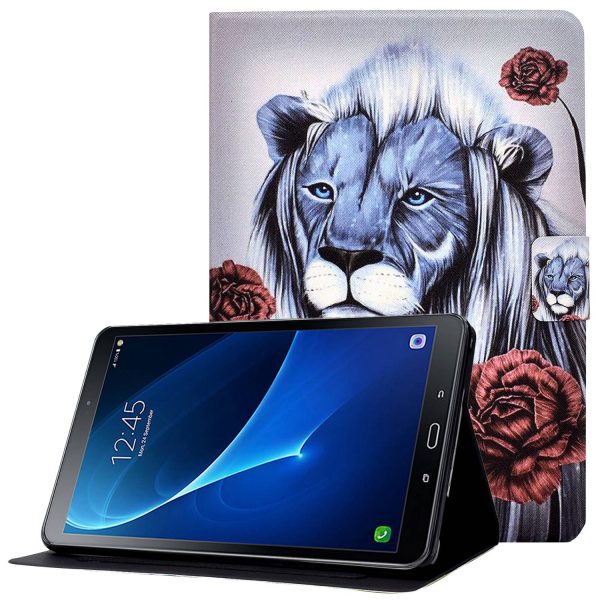 For Samsung Galaxy Tab A 10.1 (2016) T580   T585 Shockproof Pattern Printing Cover PU Leather Stand Case with Card Slots Discount