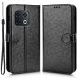 For OnePlus 10 Pro 5G Dot Pattern Imprinted Folio Flip Phone Case PU Leather Protective Cover with Stand Wallet Fashion