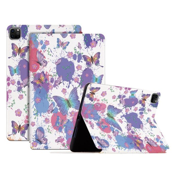 For iPad Pro 11-inch (2018)   (2020)   (2021) Protective Case Folio Flip Cover Butterfly Printed Shockproof Tablet Case with Stand Supply