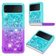 YB Quicksand Series-3 for Samsung Galaxy Z Flip4 5G Soft TPU Back Cover Gradient Quicksand Liquid Flowing Sparkle Shell Supply