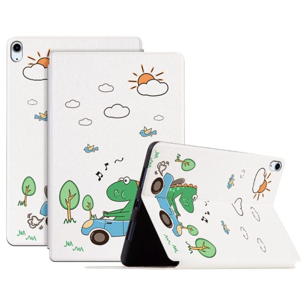 For iPad Air (2022) (2020) Shockproof Stand Tablet Case Cartoon Pattern Printing PU Leather Auto Wake Sleep Protective Cover Online now