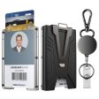 KB004 Metal + PC Business Card Holder ID Credit Card Storage Case with Money Clip and Retractable Key Chain Online Sale