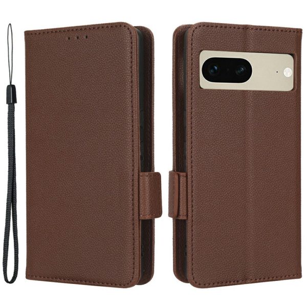 Drop-proof Phone Cover for Google Pixel 7 5G, Full Protection PU Leather Dual Magnetic Clasp Phone Case with Wallet Stand Online