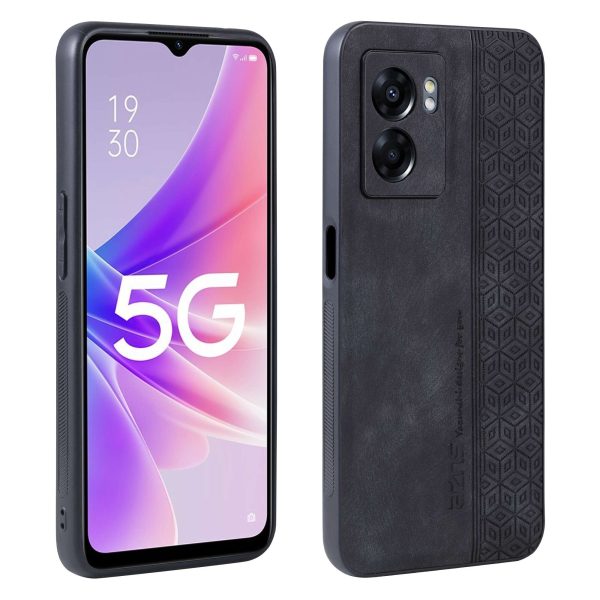 AZNS For Oppo A57 (2022) 5G   A77 5G   Realme Q5i   V23 4G Imprinted Pattern Phone Case PU Leather Coated TPU Shockproof Shell Online now