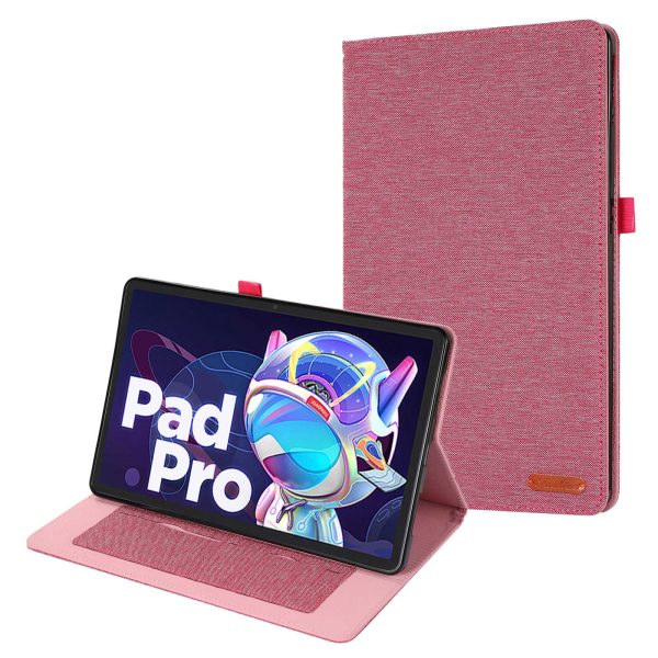 For Lenovo Tab P11 Pro Gen 2 Cloth Texture PU Leather Tablet Case Foldable Stand Card Holder Protective Cover Online Hot Sale