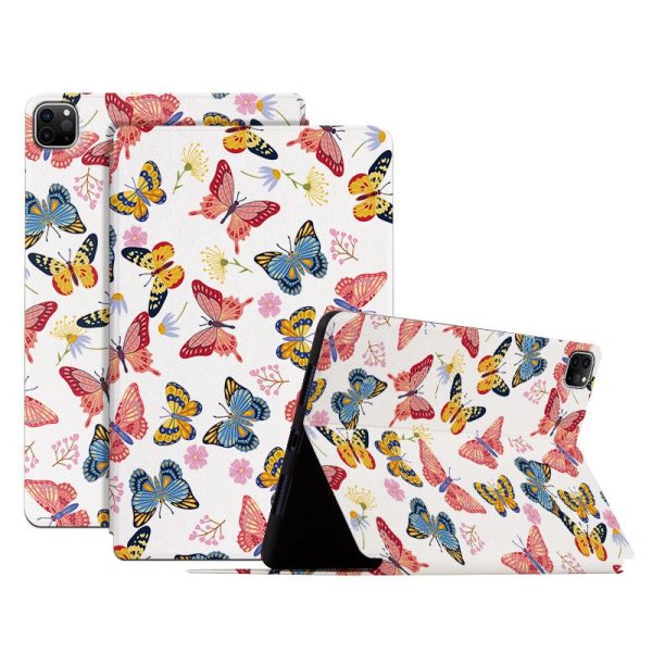 For iPad Pro 11-inch (2018)   (2020)   (2021) Protective Case Folio Flip Cover Butterfly Printed Shockproof Tablet Case with Stand Supply