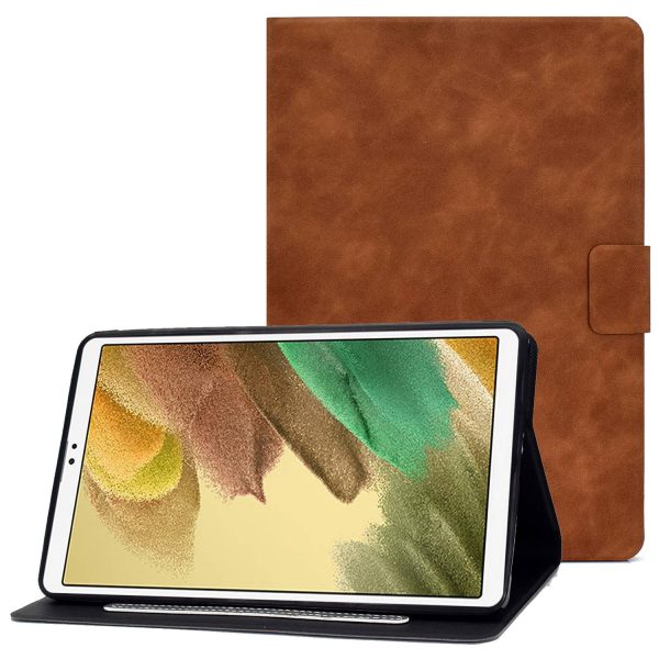 For Samsung Galaxy Tab A7 Lite 8.7-inch T220   T225 Cowhide Texture Solid Color PU Leather Stand Cover Card Slots Design Drop-proof Case Online now