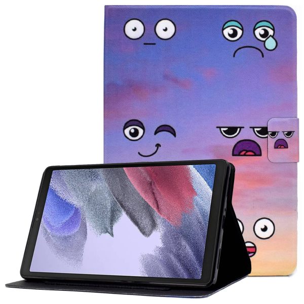 For Samsung Galaxy Tab A7 Lite 8.7-inch T220   T225 Card Slots Design Pattern Printing PU Leather Cover Tablet Shockproof Shell Case with Adjustable Stand Discount