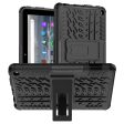 For Amazon Fire 7 (2022) Tire Texture Anti-Slip Case Drop Protection Hybrid PC+TPU Heavy Duty Cover with Stand For Sale