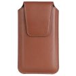 For 5.5-6.1inch Mobile Phone Waist Bag PU Leather Vertical Holster with Belt Loop and Carabiner Online Sale