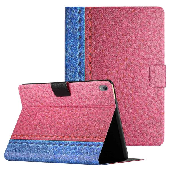 PU Leather Stand Case for Lenovo Tab P11 TB-J606F   Tab P11 5G, Bi-color Splicing Card Slots Protective Tablet Cover Online