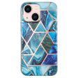 Flexible TPU Phone Case for iPhone 13 6.1 inch, Scratch-resistant Electroplating Splicing Marble Pattern IMD Phone Cover Cheap