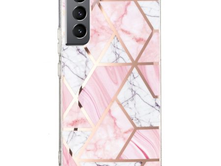 Splicing Marble Pattern IMD Case for Samsung Galaxy S22 5G, Electroplating TPU Wear-resistant Phone Shell For Discount