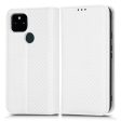 For Google Pixel 5a 5G Grid Texture Magnetic Auto-absorbed Phone Case PU Leather Wallet Stand Folio Flip Cover Online