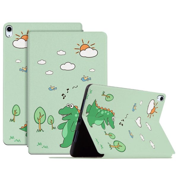 For iPad Air (2022) (2020) Shockproof Stand Tablet Case Cartoon Pattern Printing PU Leather Auto Wake Sleep Protective Cover Online now