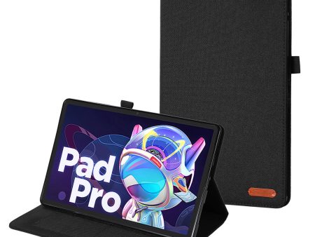 For Lenovo Tab P11 Pro Gen 2 Cloth Texture PU Leather Tablet Case Foldable Stand Card Holder Protective Cover Online Hot Sale