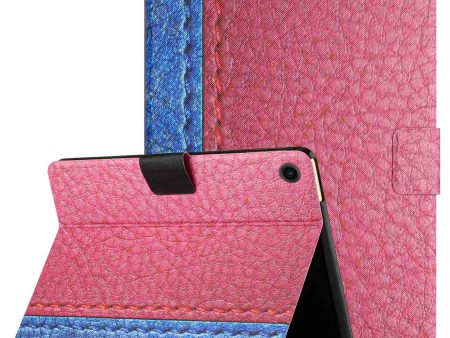 For Samsung Galaxy Tab A8 10.5 (2021)   X205   X200 Bi-color Splicing PU Leather Tablet Case with Stand Card Holder with Auto Wake   Sleep For Sale