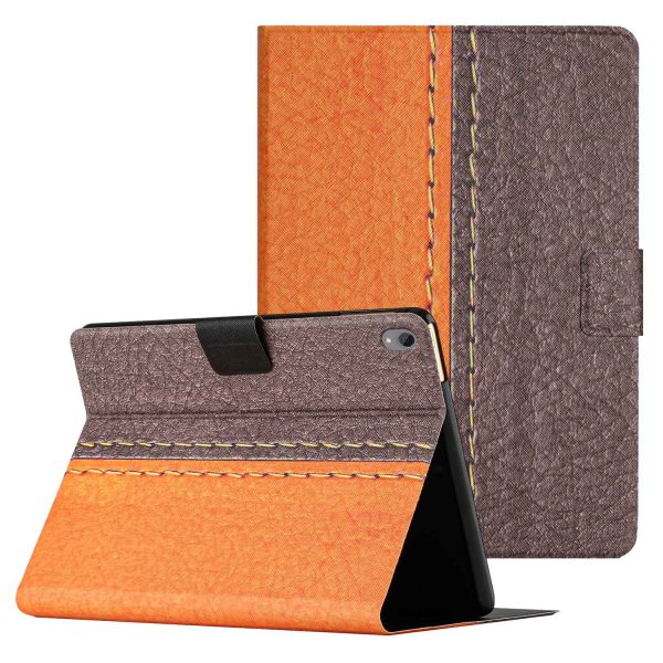 PU Leather Stand Case for Lenovo Tab P11 TB-J606F   Tab P11 5G, Bi-color Splicing Card Slots Protective Tablet Cover Online