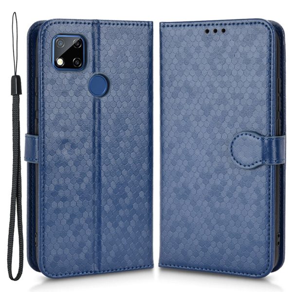 Anti-drop PU Leather Wallet Case for Xiaomi Redmi 10A   Redmi 9C   Redmi 9C NFC, Dot Pattern Imprinted Protective Anti-scratch Folio Flip Cover with Strap Sale