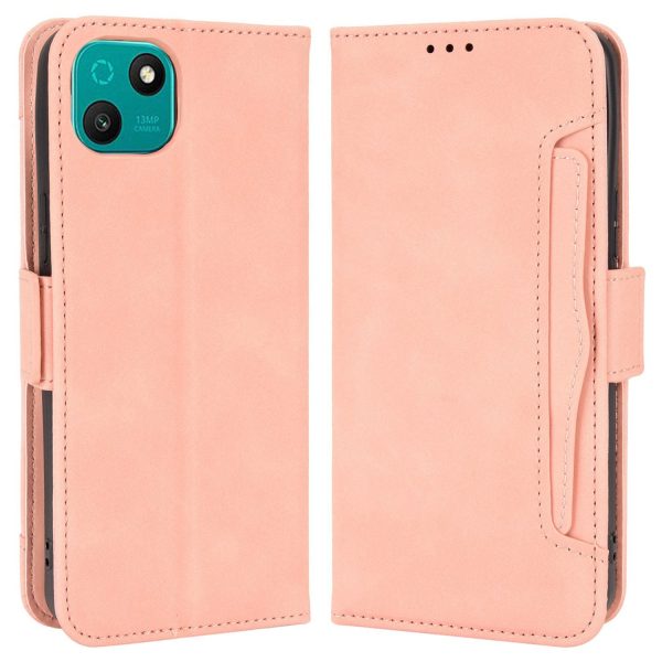 Multiple Card Slots Phone Case for Wiko T10 4G, Double Magnetic Clasp PU Leather Stand Wallet Protective Cover For Cheap