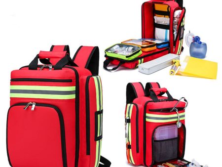 0908 First Aid Emergency Rescue Backpack Civil Air Defense Earthquake Relief Storage Bag Large Capacity Survival Kit Carrying Bag For Sale