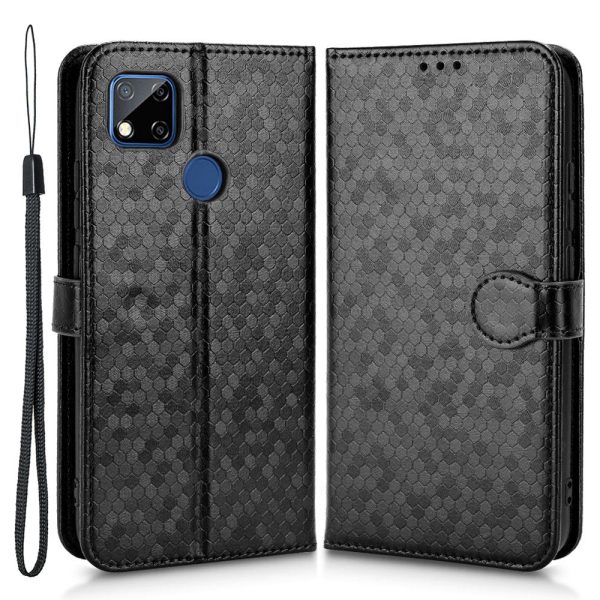 Anti-drop PU Leather Wallet Case for Xiaomi Redmi 10A   Redmi 9C   Redmi 9C NFC, Dot Pattern Imprinted Protective Anti-scratch Folio Flip Cover with Strap Sale