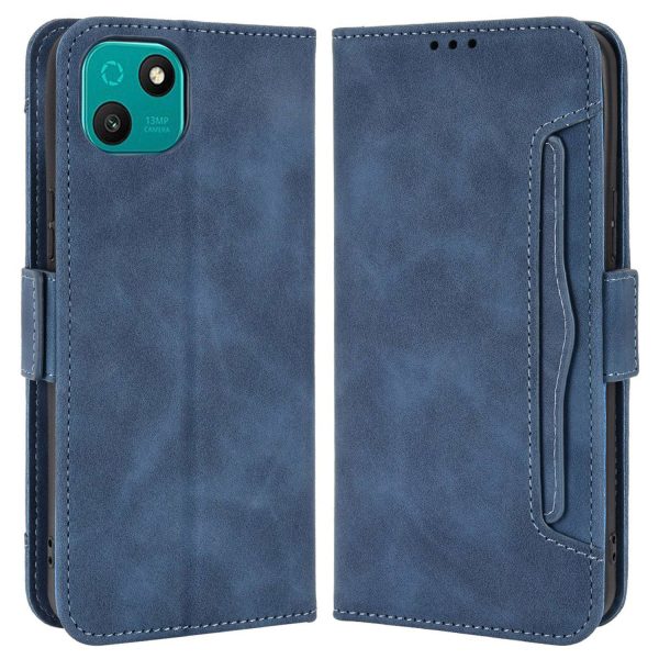 Multiple Card Slots Phone Case for Wiko T10 4G, Double Magnetic Clasp PU Leather Stand Wallet Protective Cover For Cheap