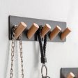 5 Hooks Punch Free Clothes Hanger Space Saving Wall Mounted Keys Coat Hook (with Nail-free Glue and Tape) Hot on Sale