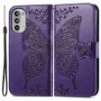 For Motorola Moto G52 4G Shockproof Case Butterfly Imprinted Wallet Phone Cover PU Leather Magnetic Clasp Stand Case with Strap Cheap