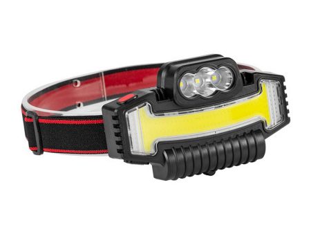 W685-3 Outdoor 90-degree Adjustable Head Lamp 3 LED+COB High Power Headlight Multi-function Headband Flashlight for Night Riding Fishing For Discount