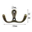 C11 Dual-Hook Design Retro Zinc Alloy Wardrobe Door Wall Hook Clothes Hat Hanger Hanging Hook Online Sale