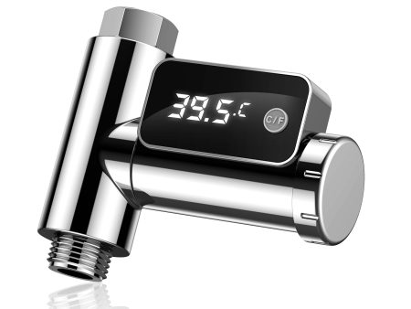 Digital Shower Thermometer Water Temperature Monitor with 360Â° Rotatable LED Display Screen For Discount