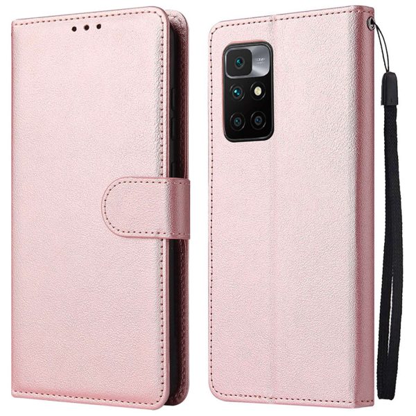 Stand Cover for Xiaomi Redmi 10 5G   Redmi 10 Prime+ 5G   Redmi Note 11E 5G, Folio Flip PU Leather Wallet Cell Phone Case with Lanyard For Sale