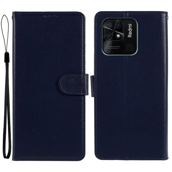 For Xiaomi Redmi 10C 4G Anti-scratch PU Leather Wallet Mobile Phone Case Covering Shell with Lanyard Cheap