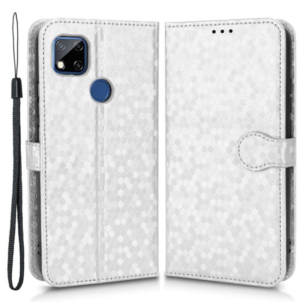 Anti-drop PU Leather Wallet Case for Xiaomi Redmi 10A   Redmi 9C   Redmi 9C NFC, Dot Pattern Imprinted Protective Anti-scratch Folio Flip Cover with Strap Sale