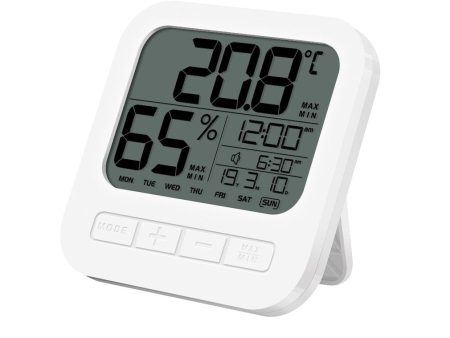 Home Use Indoor Thermo-hygrometer Electric Clock Wall-mounted Timer Cheap