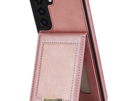 N.BEKUS Anti-drop Phone Case For Samsung Galaxy S22 5G, Well-protected PU Leather+TPU RFID Blocking Phone Cover Vertical Card Holder Kickstand For Cheap