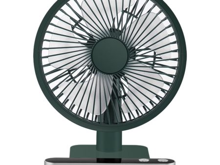 F702 Desktop Electric Fan USB Rechargeable Display Screen Summer Cooler with 4 Adjustable Speeds Online Hot Sale