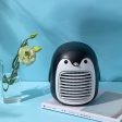 SX-HF03 Cute Penguin Shape Portable Desktop Air Cooler Air Conditioning Water Cooling Fan for Home Office Online now