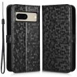 Anti-scratch Phone Case for Google Pixel 7 5G, Dot Pattern Imprinted Stand Cell Phone Flip Leather Wallet Cover with Strap For Discount