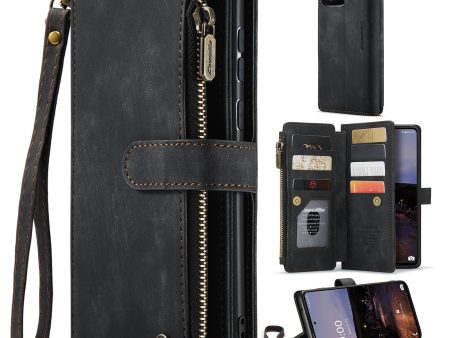 CASEME C30 Series for Samsung Galaxy A33 5G Shockproof Phone Case with Zipper Pocket Wallet PU Leather Multiple Card Slots Stand Phone Cover For Sale