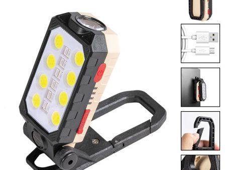 W598A 4 Modes LED Work Light T6+COB Flashlight Folding Camping Torch Emergency Light Online Sale